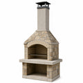 Stein- und Beton-Grillkamin 200 cm Beige