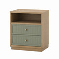 Holz Nachttisch mit zwei Schubladen und Regal 45x30x60 cm