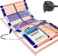 Lattenroste, 90 × 200cm, verstellbar, Schlummerparadies, 7 Zonen, 44 Federleisten, Mittelgurt - Motor Comfort 44 - fertig montiert (90x200)