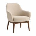 Stoffsessel Beige Holz 85cm