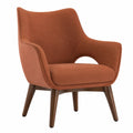 Sessel Stoff Braun Holzbeine