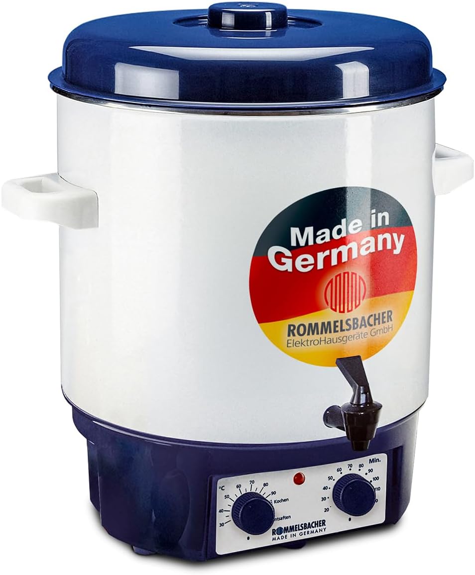 Einkochautomaten, 1800 W, Rommelsbacher, ROMMELSBACHER Glühwein-/Einkochvollautomat KA 1804, 2-Schicht-Emaillierung, 27 Liter/für 14 Gläser à 1 Liter