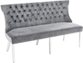 Sofa, 165cm, Grau, für die Küche, Riess Ambiente, Esszimmerbank mit Rückenlehne