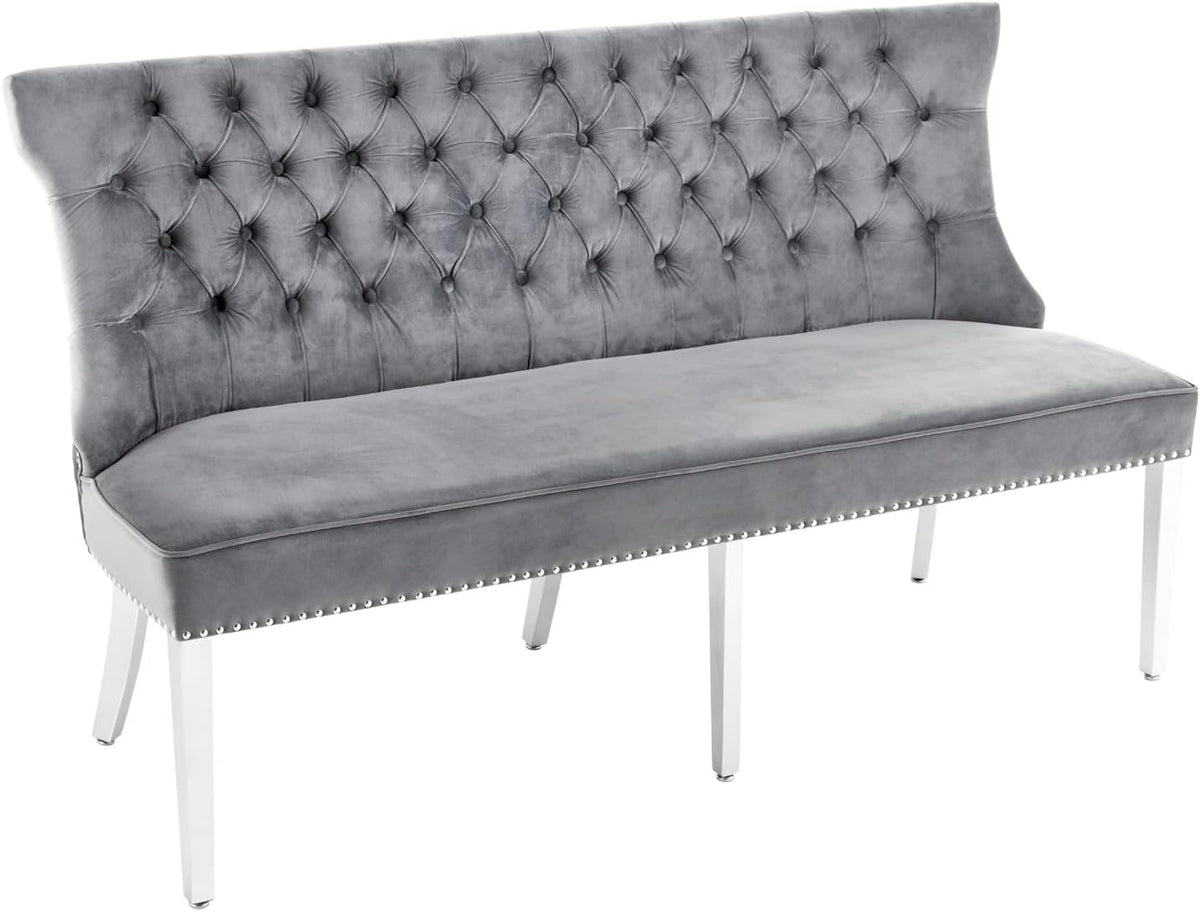 Sofa, 165cm, Grau, für die Küche, Riess Ambiente, Esszimmerbank mit Rückenlehne