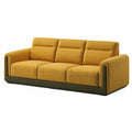 3-Sitzer Sofa Baumwollstoff Gelb Grün 230cm