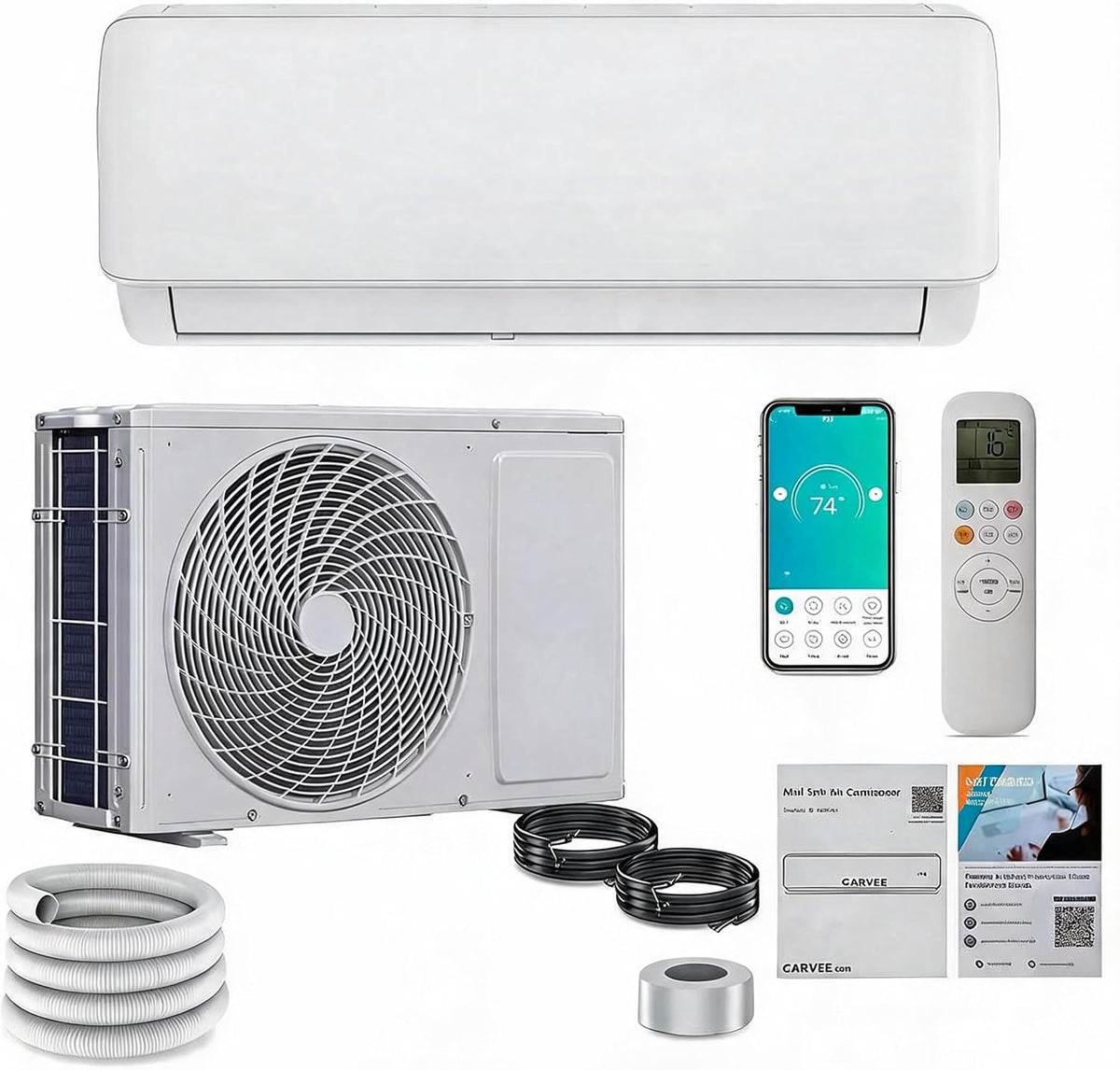 Mobile Klimageräte, Thaookte, Inverter-Klimagerät 24000 BTU Split-System