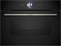 Bosch CSG7361B1 Backöfen, 60 × 45 cm, 1 L, Schwarz, Smarter Serie 8 Einbau-Kompaktdampfbackofen, 60 x 45 cm, 1 L Wassertank, 4D Heißluft