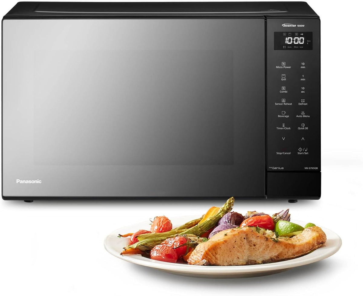 Mikrowelle NN-GT65QBEPG, 31L, 1000 W, mit LED-Beleuchtung, Schwarz, Panasonic, 23 Automatische Programme, 7 Leistungsstufen
