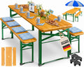 Gartenmöbel-Sets, 170 × 46 × 75cm, klappbar, Holz, für den Garten, KESSER, KESSER Bierzeltgarnitur 3-TLG., Biertisch mit 2 Bierbänken, 170x46x75cm