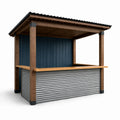 Gartenpavillon Holz und Metall 220x150x250cm
