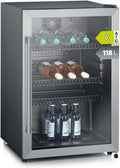 Severin Kühlschrank, 118 L, mit LED-Beleuchtung, Schwarz, 118 L Nutzinhalt, FSK 8840