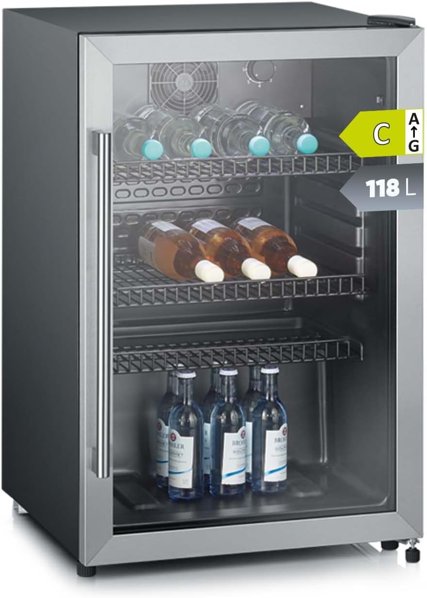 Severin Kühlschrank, 118 L, mit LED-Beleuchtung, Schwarz, 118 L Nutzinhalt, FSK 8840