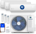 Klimaanlage R32, 2,6kW, 6,2kW, 20°C, mit WLAN, Smart-Steuerung, Zeniro, Multi Split Klimaanlage 3 Innengeräte Set (3 x 2
