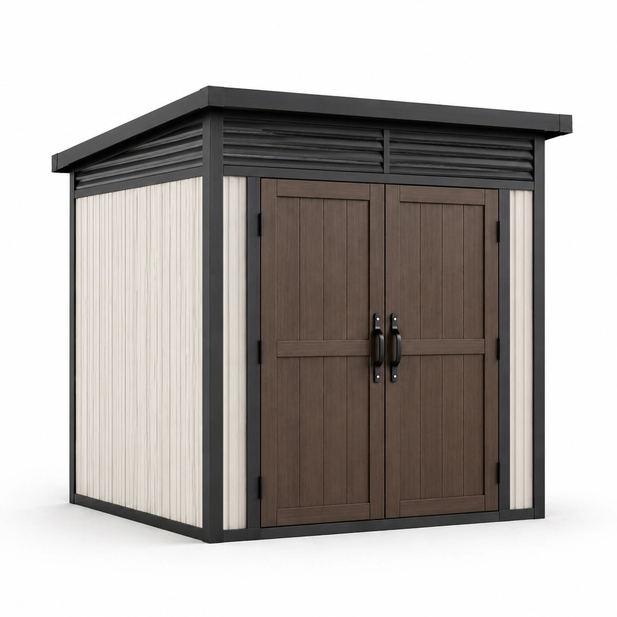 Gartenhaus aus Metall und Holz 200x130x210 cm