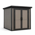 Gartenhaus Polypropylen Stahlrahmen Grau/Schwarz 200x150x180 cm