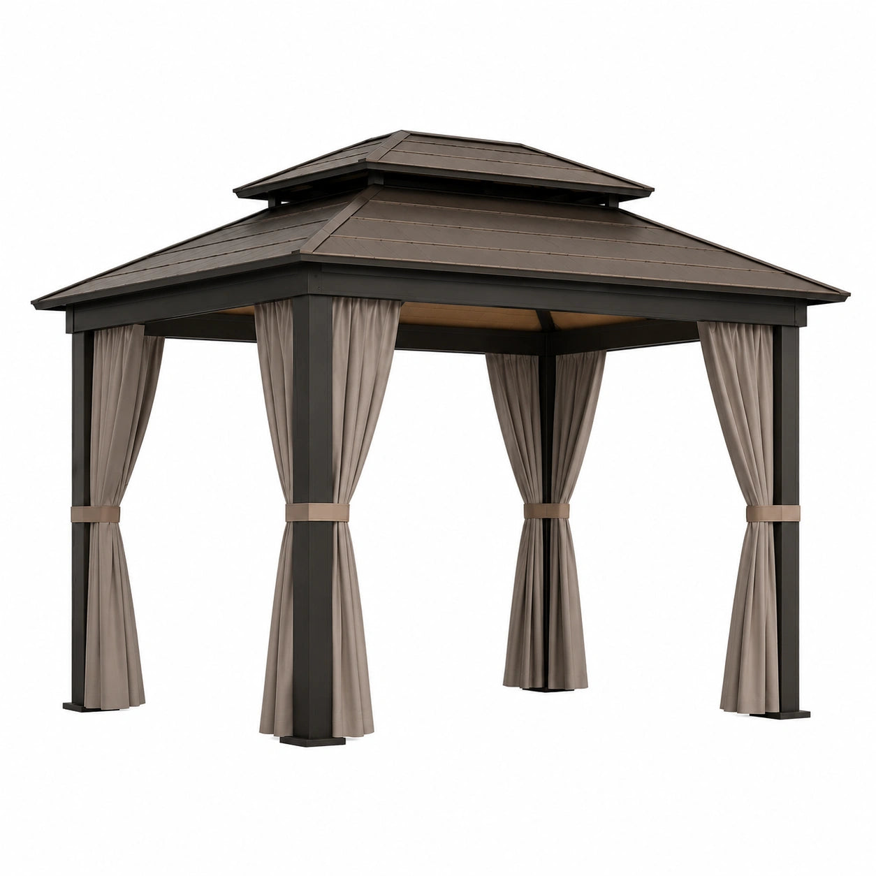 Aluminium Pavillon mit Polyester Vorhängen 3x3m
