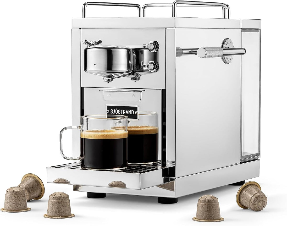 Kaffeemaschine, Edelstahl, Sjöstrand Coffee Concept, Die Original 2 Kaffeemaschine