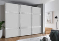 Schrank, 250 × 217 × 67 cm, Holz, Weiß, für das Schlafzimmer, WIEMANN, mit Schiebetüren, Breite 250 cm, B/H/T 250 x 217 x 67 cm