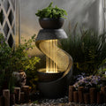 Freistehende, 82 cm, mit LED-Beleuchtung, für den Garten, für die Terrasse, Bumilgar