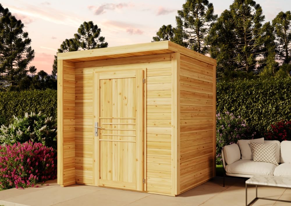 Gerätehäuser, 202 × 168 cm, Holz, für den Garten, Alpholz, Gerätehaus mit 19 mm Wandstärke