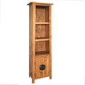 vidaXL Schrank, 48 × 32 × 170 cm, Massivholz, vidaXL Bad-Hochschrank Massivholz Kiefer 48x32x170 cm