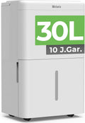 Luftentfeuchter, 30L, 40dB, Woleix, Entfeuchter elektrisch für Keller, Raumentfeuchter elektrisch 40dB für Räume bis zu 245m3/90m2, 10 J. Gar.