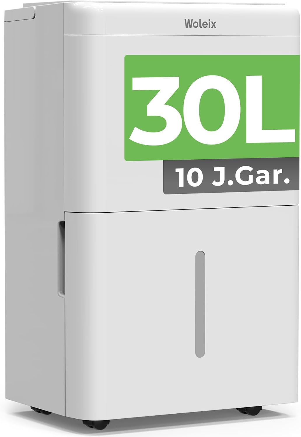 Luftentfeuchter, 30L, 40dB, Woleix, Entfeuchter elektrisch für Keller, Raumentfeuchter elektrisch 40dB für Räume bis zu 245m3/90m2, 10 J. Gar.