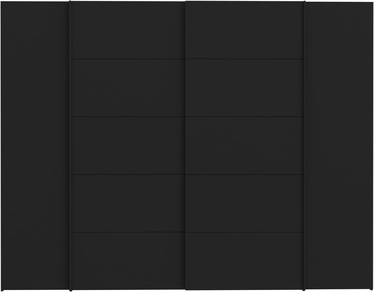 Schrank, 270,3 × 210 × 61,2 cm, mit Ablagen, Schwarz, Avanti Trendstore, innen mit Kleiderstange und Einlegeböden, 3x210x61, 2 cm (Schwarz)