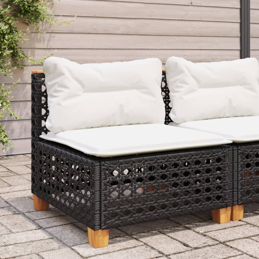 Sofa, 63,5 × 63,5 × 62 cm, Schwarz, für den Garten, für die Terrasse, YuuSsea