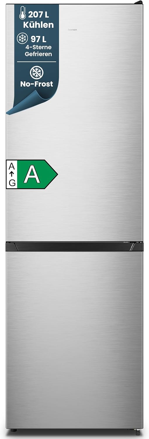 Kühl-Gefrier-Kombination CFSN3041A-S, 187,3 cm, NoFrost, homeX