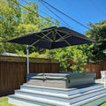 Sonnenschirme UV50, 300 × 300 cm, Grau, PURPLE LEAF