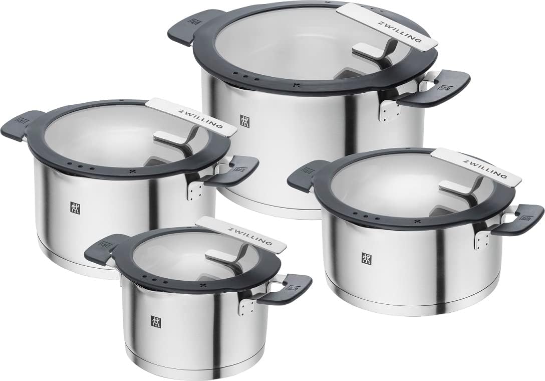 Topfsets, 16cm, Grau, ZWILLING, ZWILLING Simplify Kochtopf-Set 4-teilig