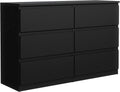 Kommoden & Sideboards, 120 × 78,5 × 39 cm, mit Schubladen, Schwarz, meble masztalerz, 6 Schublade