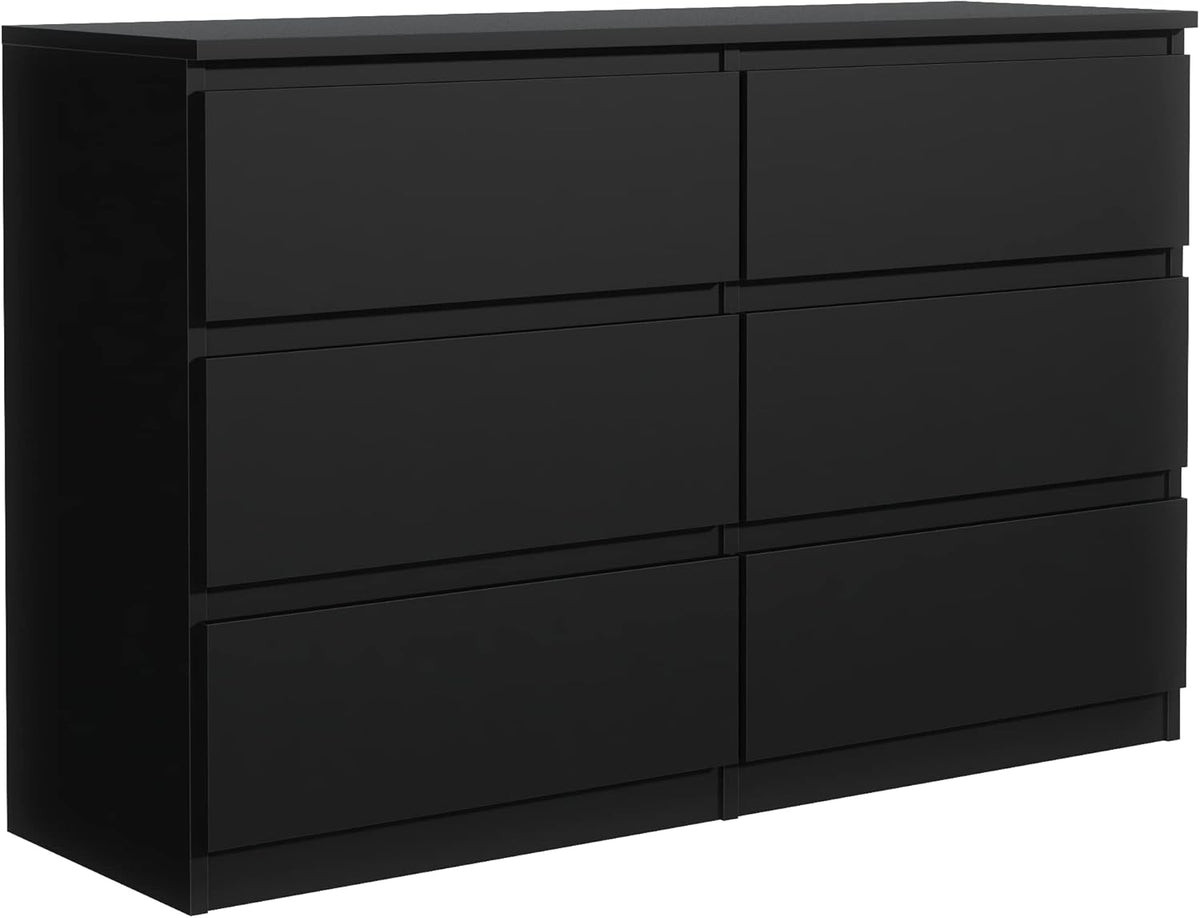 Kommoden & Sideboards, 120 × 78,5 × 39 cm, mit Schubladen, Schwarz, meble masztalerz, 6 Schublade