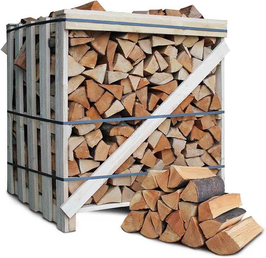 Grill, 25cm, JSM-Brennholz, 6 SRM/ 1RM - 1 Palette - für Kamin, Smoker (Scheitlänge 25 cm)