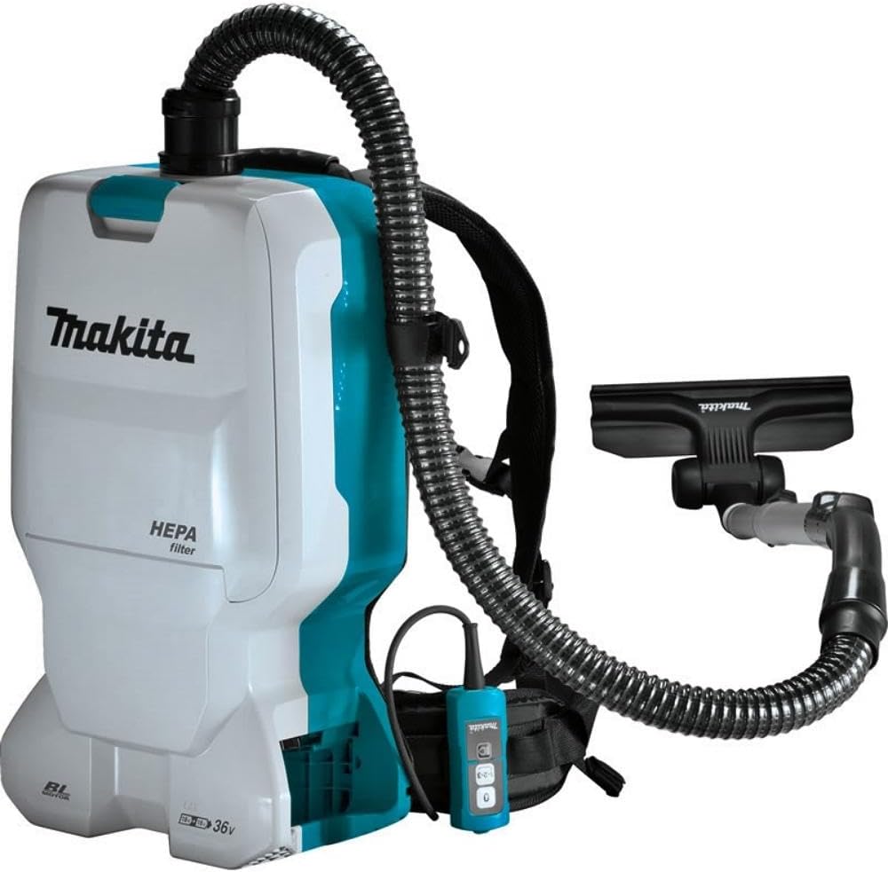 Makita DVC660Z Staubsauger, kabellos, Makita Akku-Rucksackstaubsauger DVC660Z 2x18 V (ohne Akku