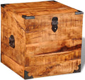 Truhen, 46 × 46 × 46 cm, Holz, SDWEHBJ, 46x46x46 cm Raues Mangoholz