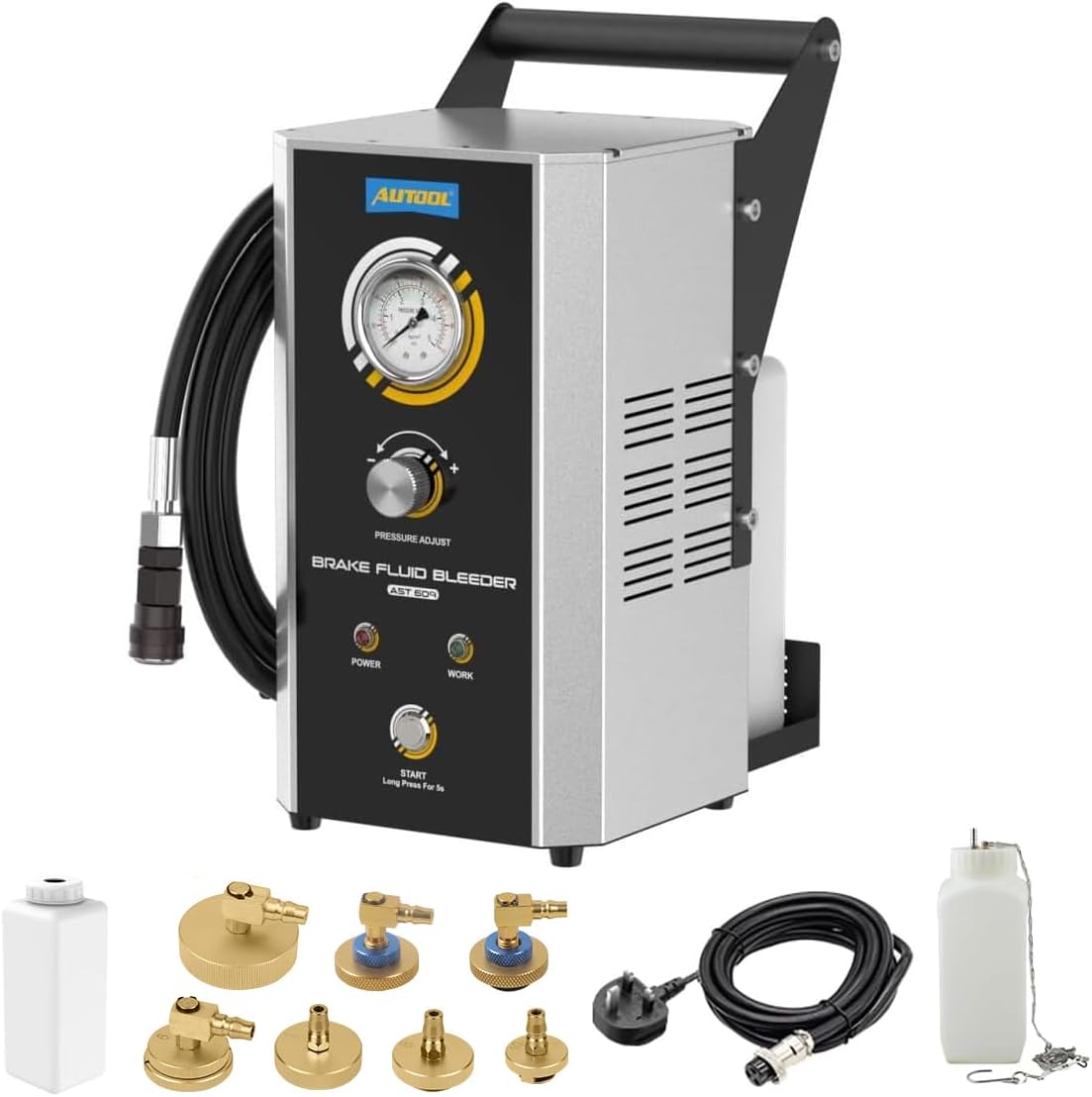 Bremsenentlüfter, 220V, 1,5L, verstellbar, AUTOOL, 220V Auto Pulsierendes Automatisch Bremsflüssigkeitswechselgerät, 5L Bremsflüssigkeitsbehälter