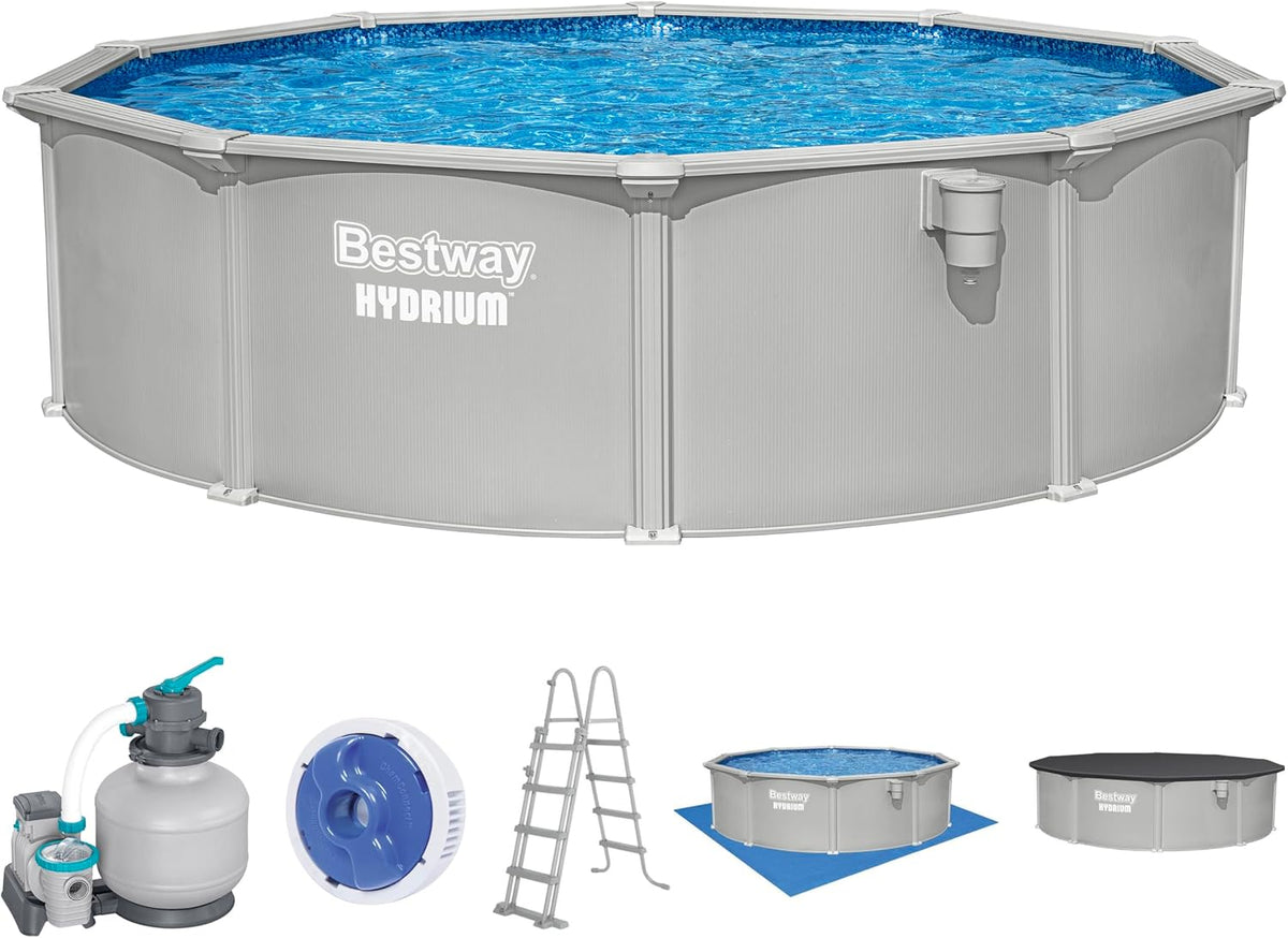 Bestway Pool, 457 × 122 cm, Stahl, für den Garten
