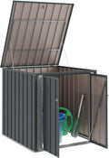vidaXL Aufbewahrungsboxen, 101,5 × 107 × 100 cm, Stahl, Schwarz, für den Garten