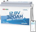 Deep-Cycle-Batterien B190, 189 mm, 12V, Redodo, Redodo 12V 320Ah B190 LiFePO4 Batterie mit Bluetooth, IP65
