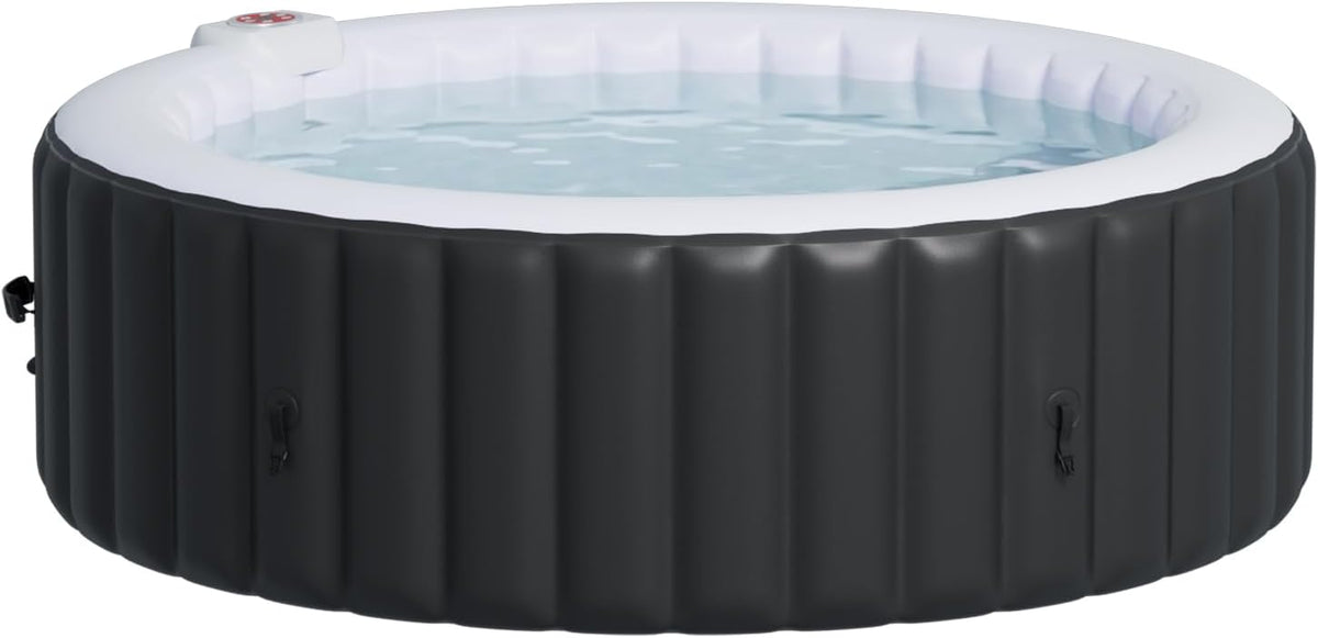 Pool, 208 × 208 cm, 1800W, für den Garten, für die Terrasse, Aoxun, mobiler Whirlpool 208x208 cm mit 130 Massagedüsen