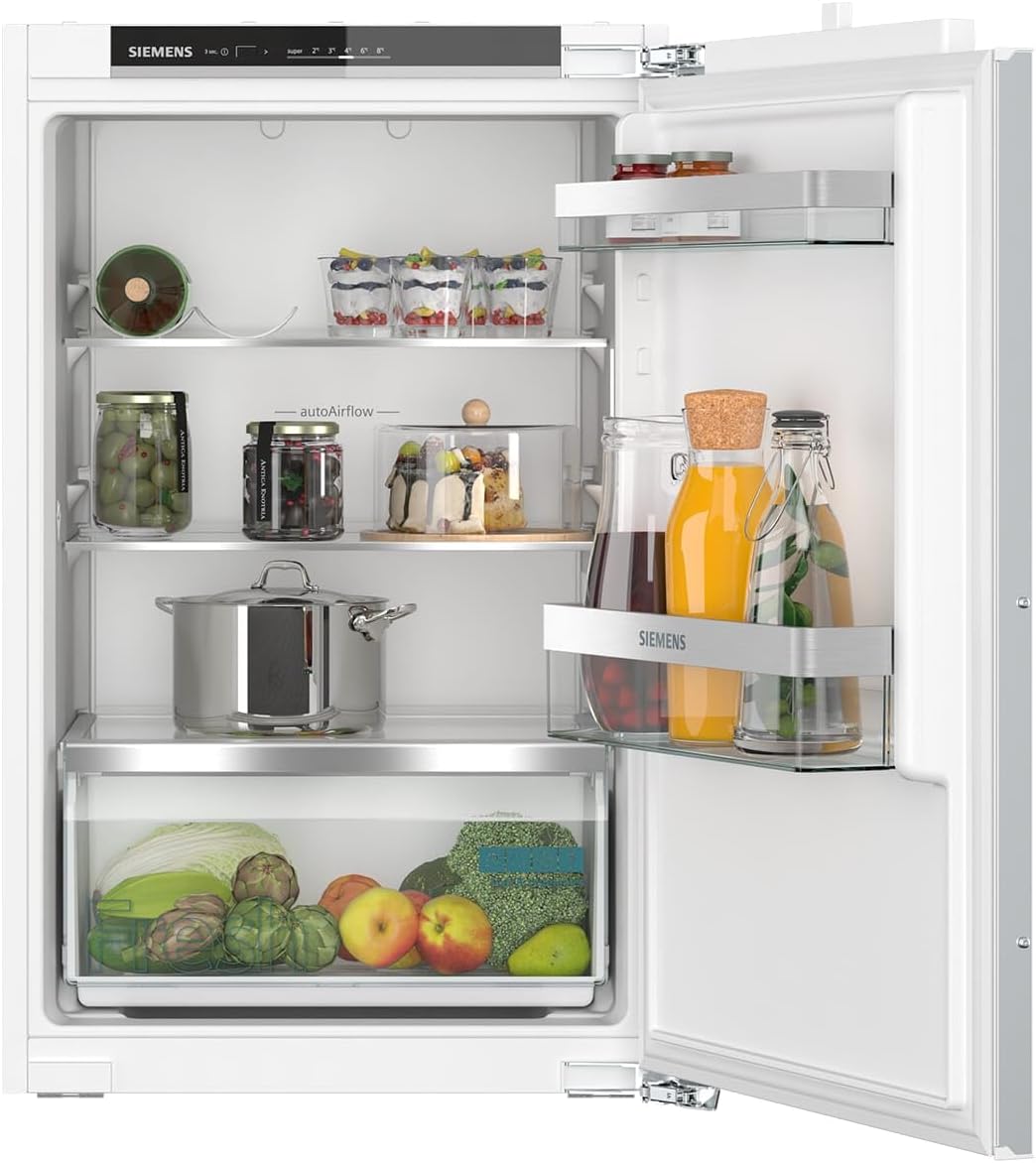 Siemens KI21RVFE0 Kühl-Gefrier-Kombination, 88 × 56 cm, 136L, mit LED-Beleuchtung, integrierbarer Kühlautomat ohne Gefrierfach 88x56 cm, 136L Kühlen