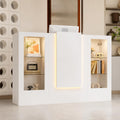 Rezeptionstheken, 150 × 51 × 100 CM, mit LED-Beleuchtung, mit Schubladen, Caldion