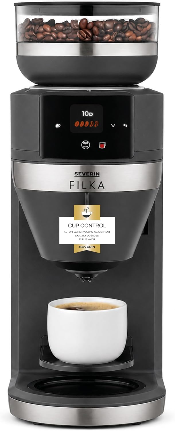 SEVERIN Kaffeemaschine, 17,0 × 38,2 × 46,0 cm, 2L, Glas, 2L Glaskanne, bis zu 10 Tassen