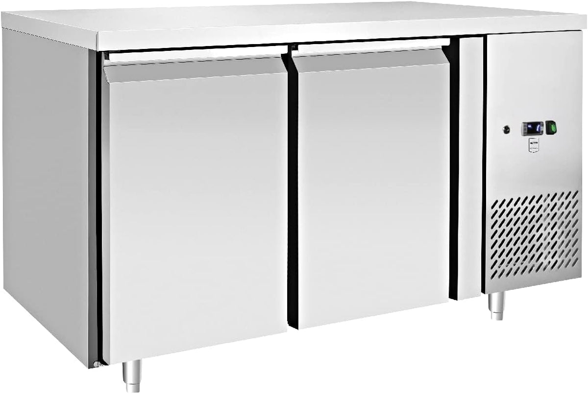 Tisch GCC2100, 136 × 70 × 85 cm, 215 L, 250 W, Edelstahl, Silber, METRO Professional, 136 x 70 x 85 cm, mit Schloß