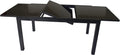 Gartentisch, 210 × 90cm, Aluminium, Glas, Schwarz, für den Garten, DEGAMO, DEGAMO Gartentisch Ausziehtisch Torino 150/210x90cm