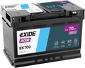 Autobatterien EK700, 278mm, 12V, Exide, Exide EK700 AGM Starter-Batterie Start-Stop 12V 70Ah 760A