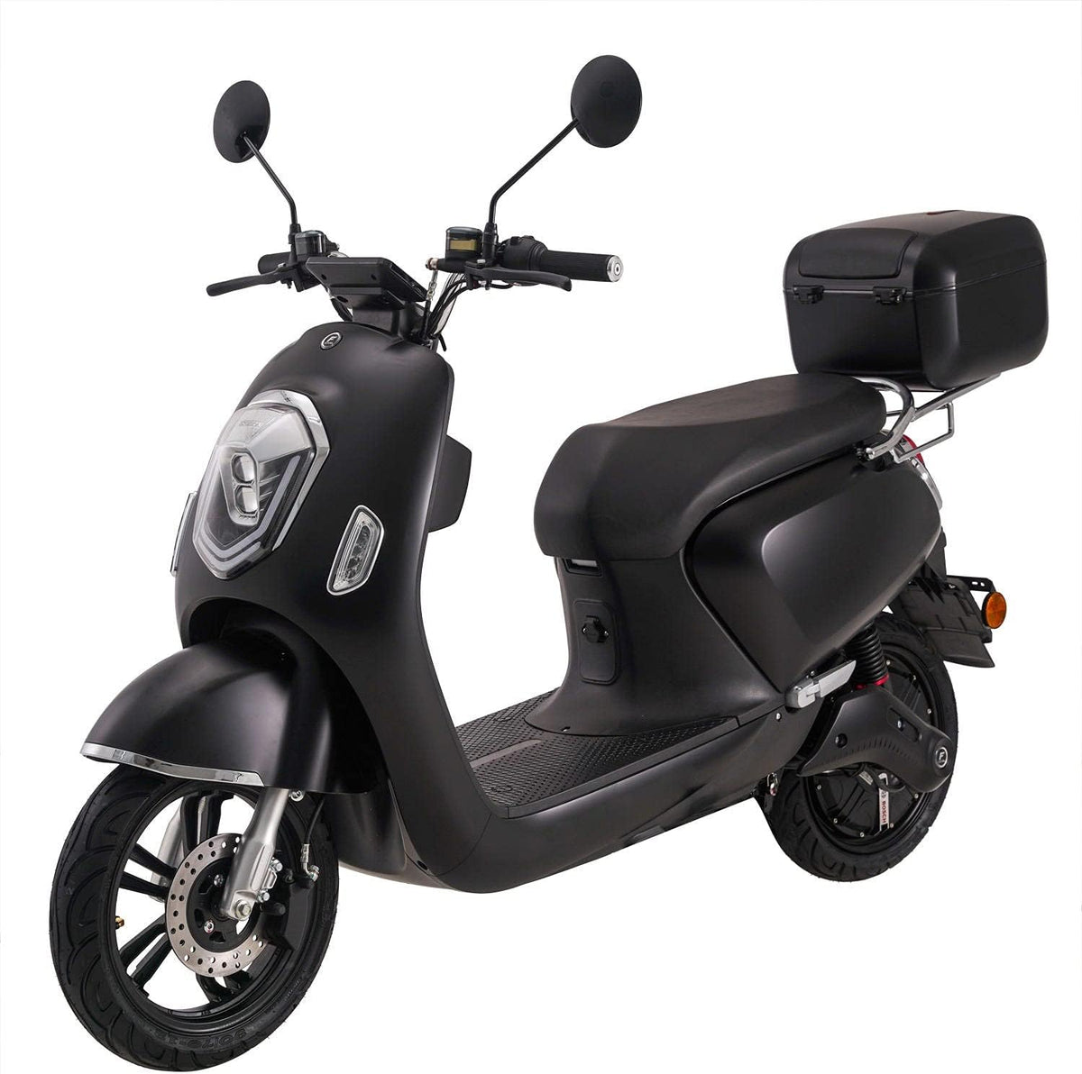 Elektroscooter, kabellos, Schwarz, elrofu, Elektroroller Elettrico 2.0 Li, 3000 Watt, bis zu 60 km Reichweite, E-Roller mit Straßenzulassung