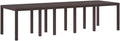 vidaXL Gartentisch, 300 × 100 × 73 cm, Braun, für den Garten